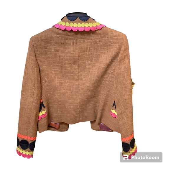 🆕{MAISON COMMON} Dot-Applique Peter Pan Collar Jacket - Picture 6 of 13